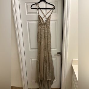 MANDALAY Beaded Lace Evening Gown